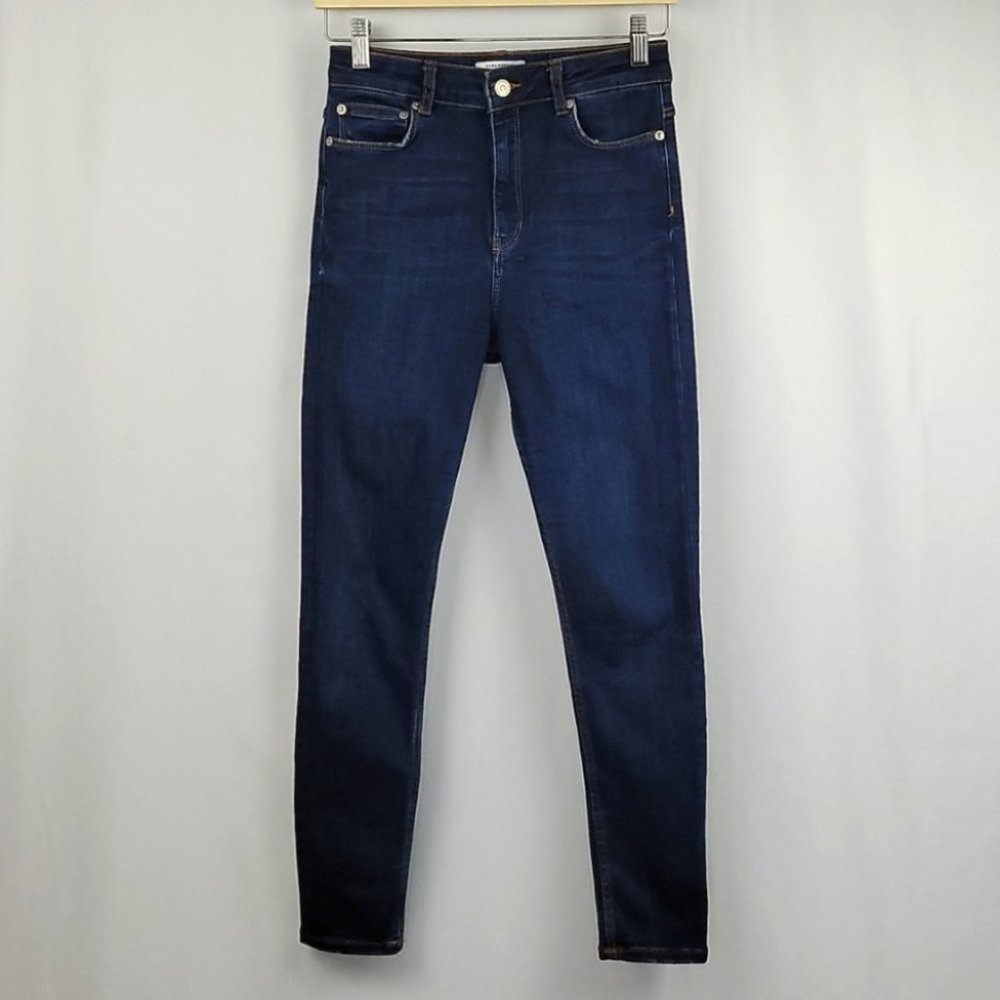 Zara Women's High Rise Jeans - Deep Blue